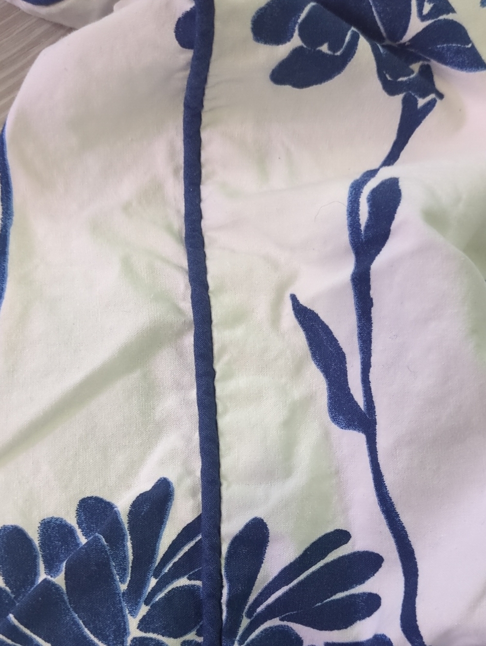 IKEA FINNOXEL Blue White Floral Pillowcases Set of 2 Standard 100% Cotton Cottag - Picture 6 of 10
